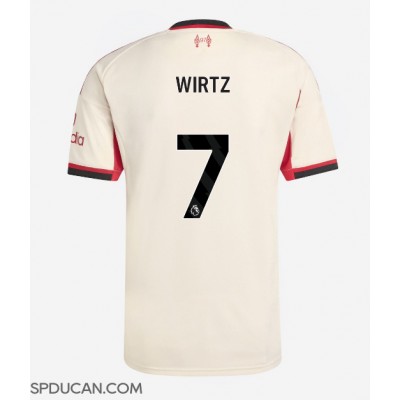 Muški Nogometni Dres Liverpool Florian Wirtz #7 Gostujuci 2025-26 Kratak Rukav Muški Nogometni Dres Liverpool Florian Wirtz #7 Gostujuci 2025-26 Kratak Rukav